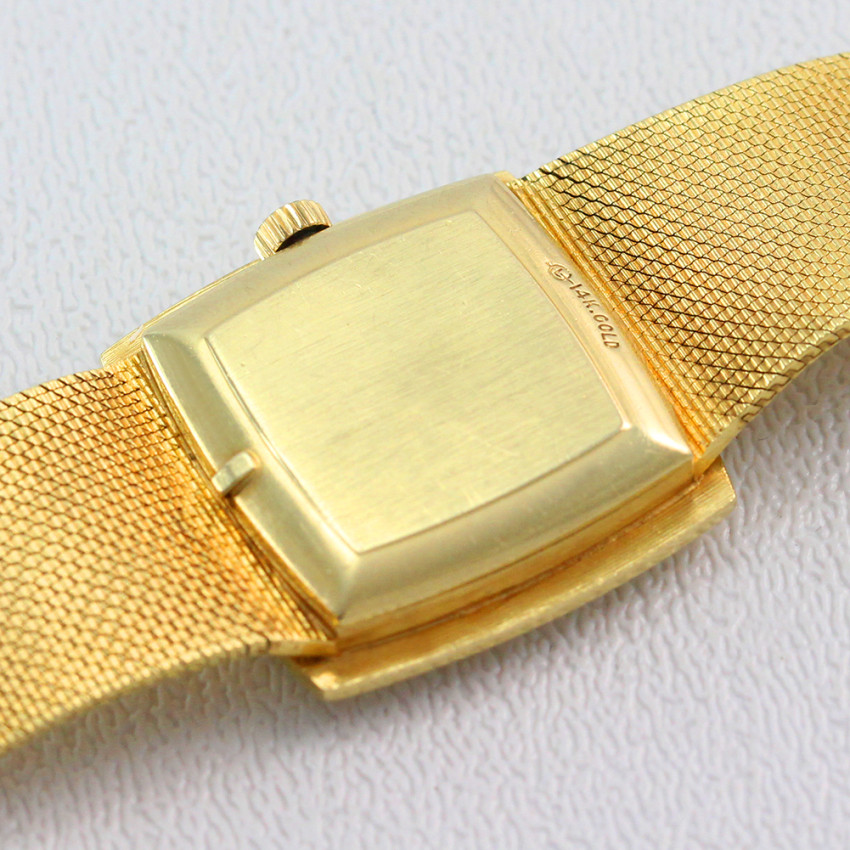 Longines Vintage Dress Watch 14K Gold Mosaic Opal Dial